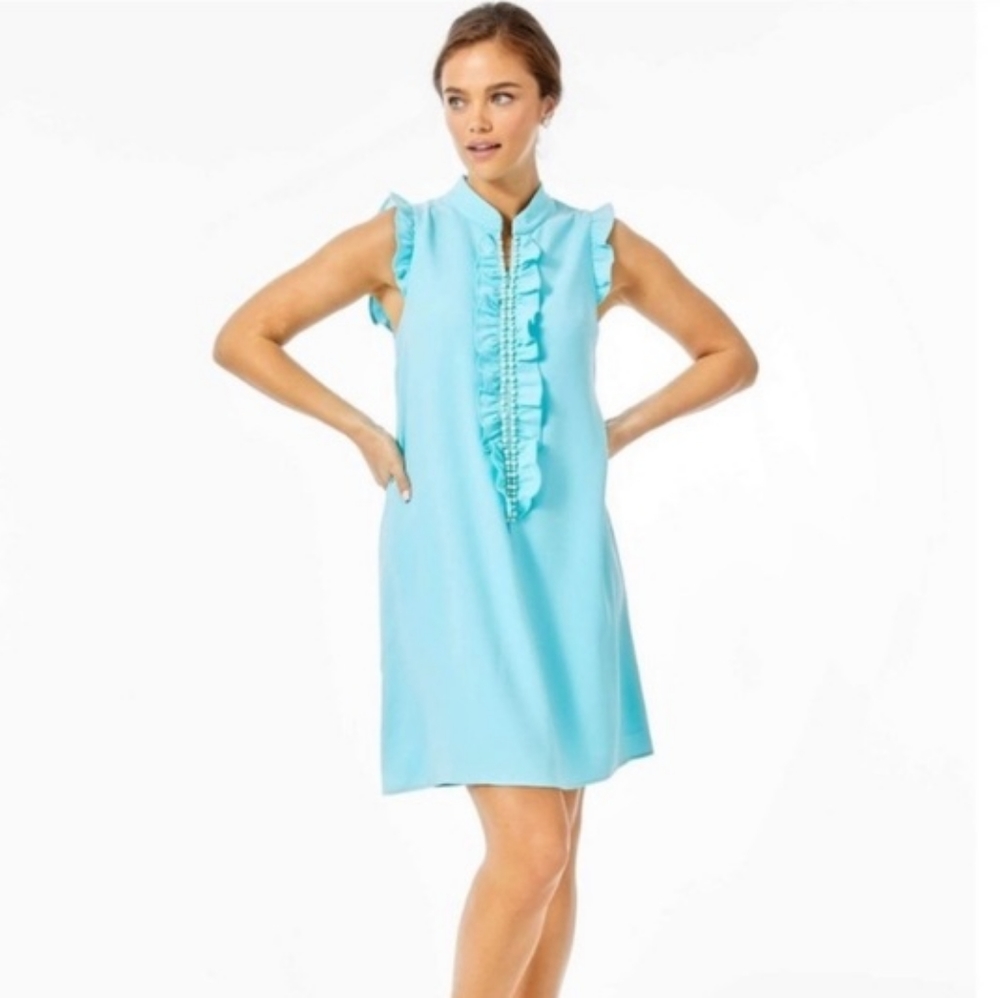 Lilly Pulitzer Adalee Shift Light Blue Size 14 NWT